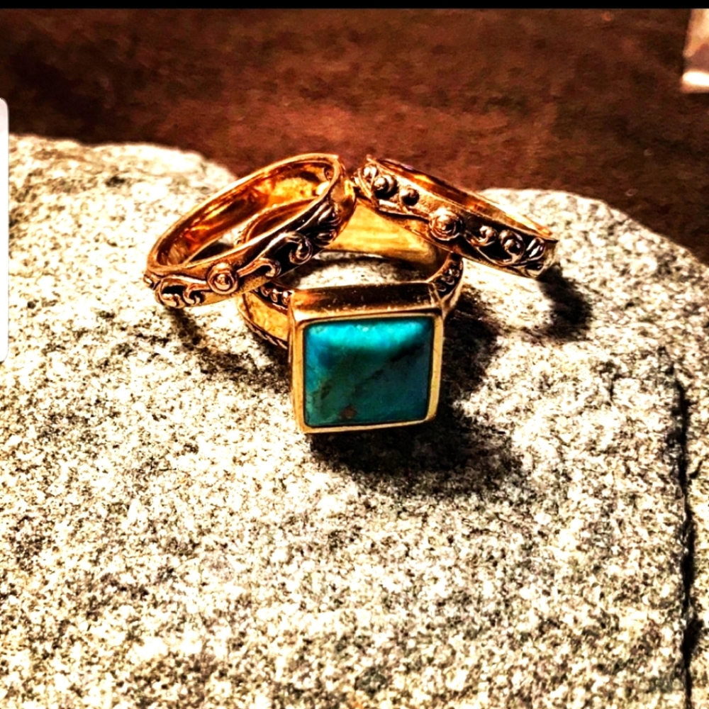 10 Kt Gold Rings -3 piece set